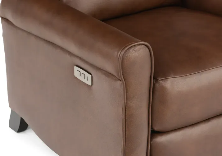 Yale Leather Power Rocker Recliner