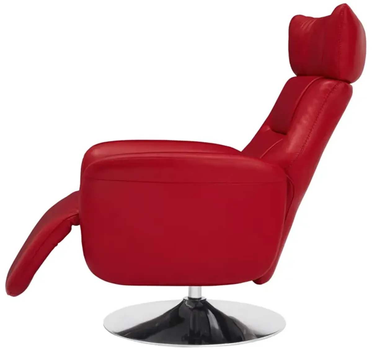 Gladys Leather Power Swivel Recliner - Red