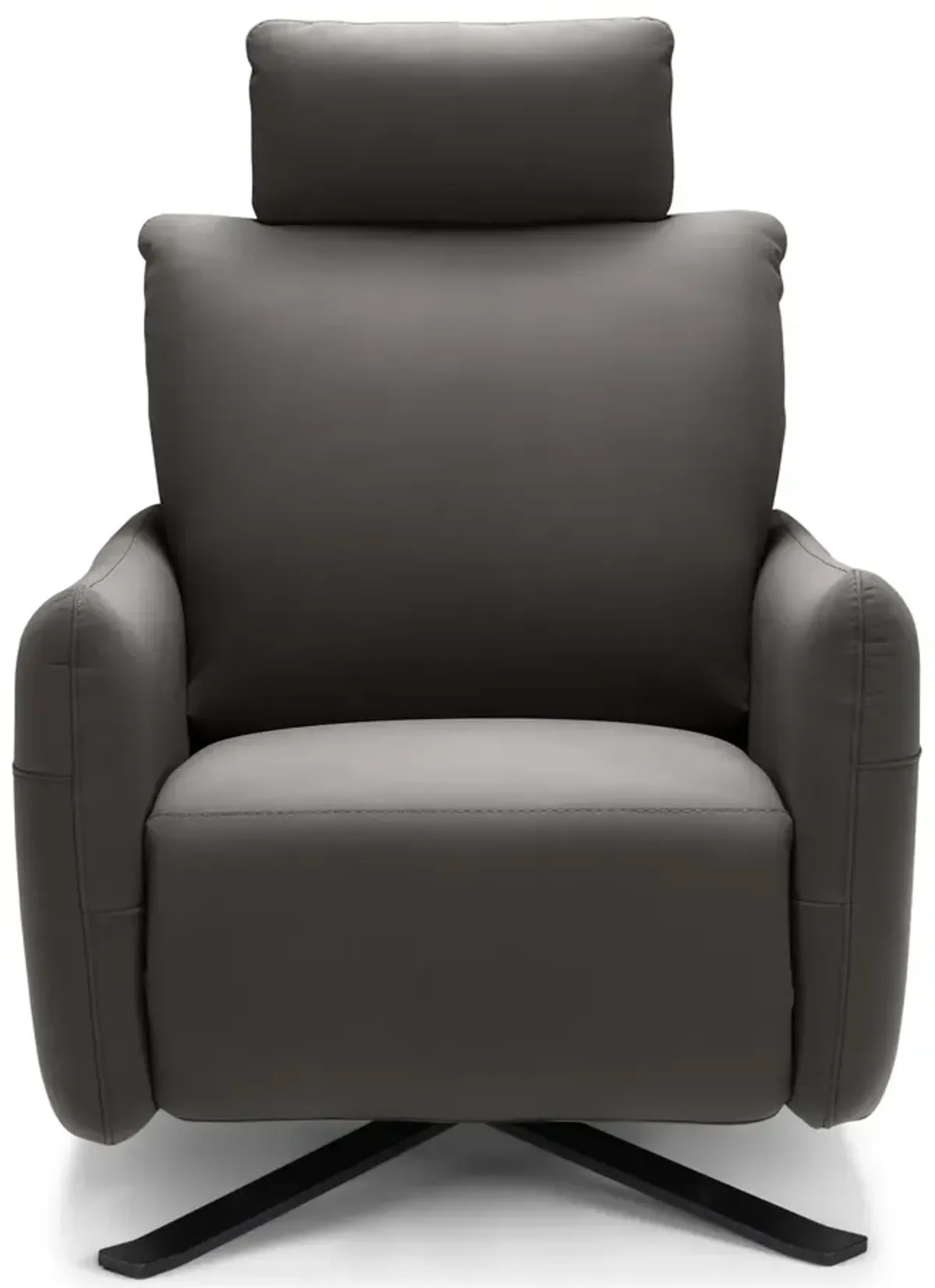 Keta Leather Power Recliner - Dark Grey