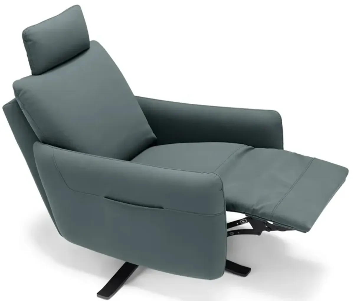 Keta Leather Power Recliner - Greenblue