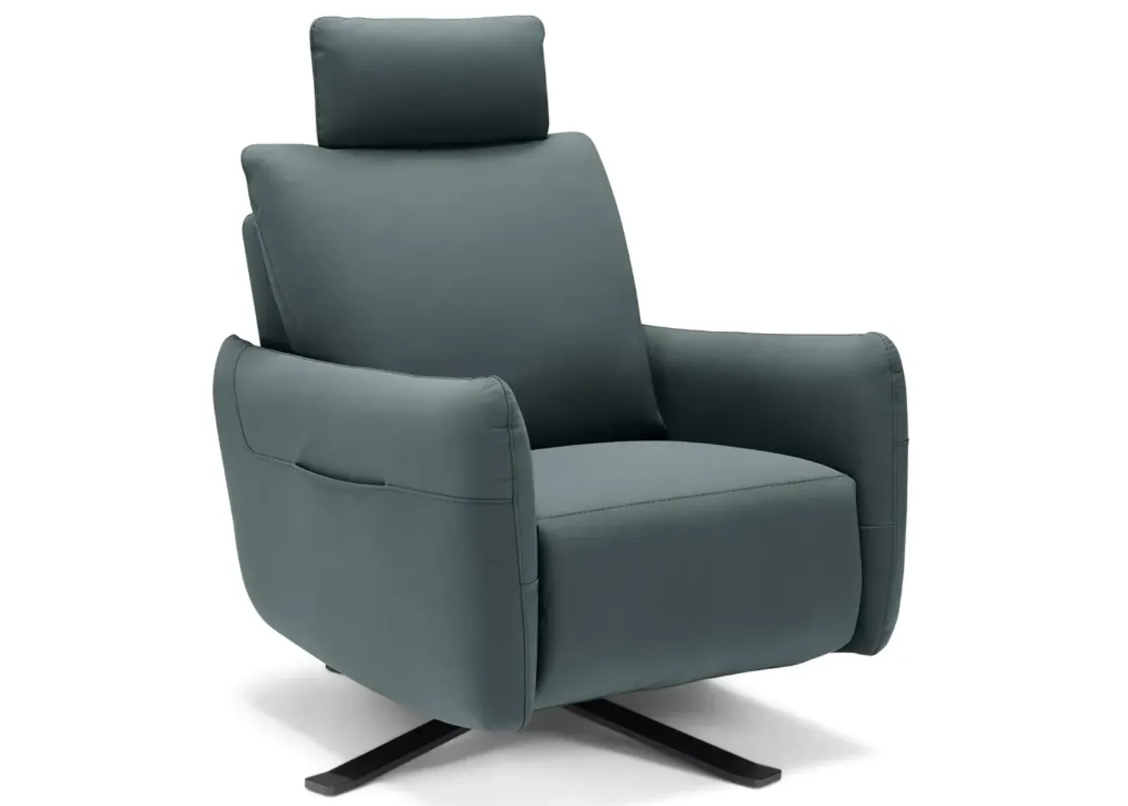 Keta Leather Power Recliner - Greenblue