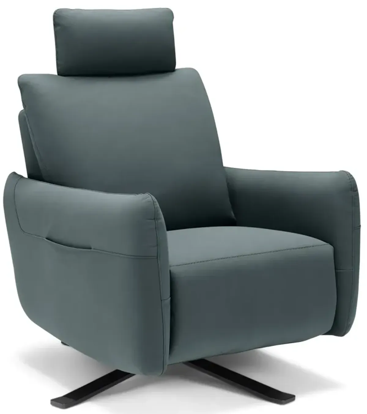 Keta Leather Power Recliner - Greenblue