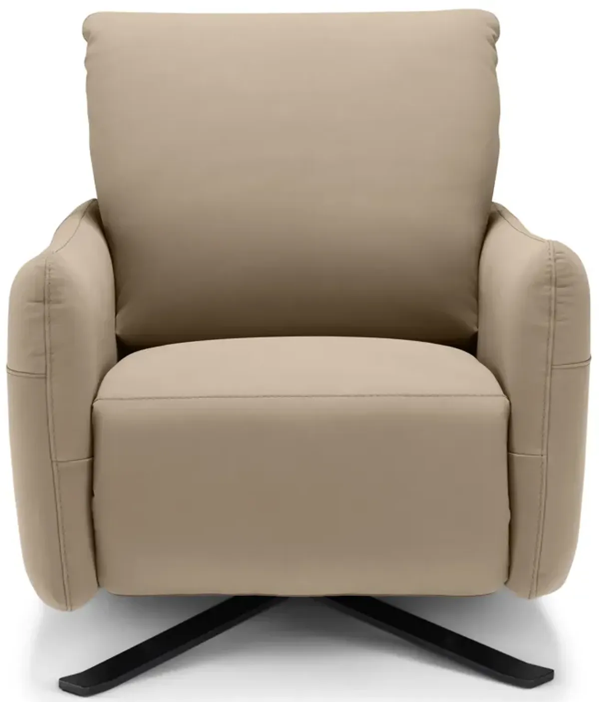 Keta Leather Power Recliner - Taupe