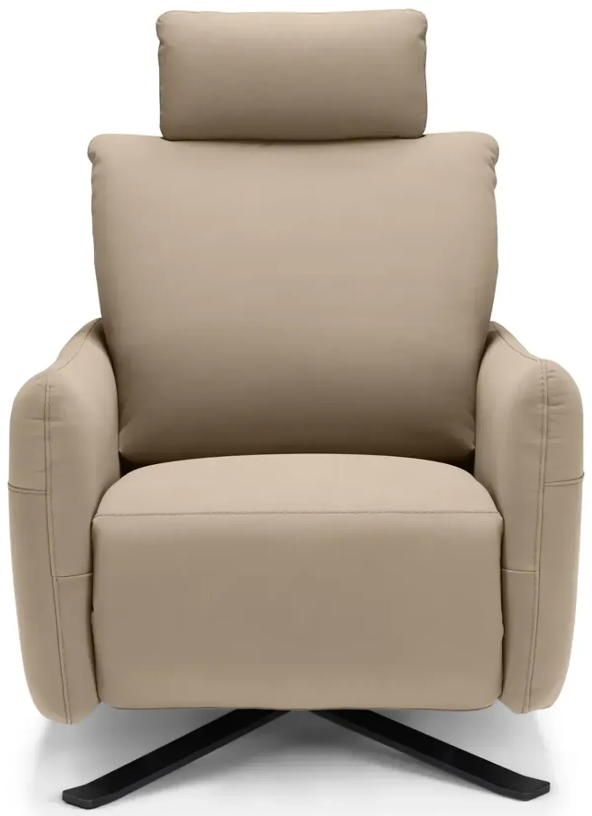 Keta Leather Power Recliner - Taupe