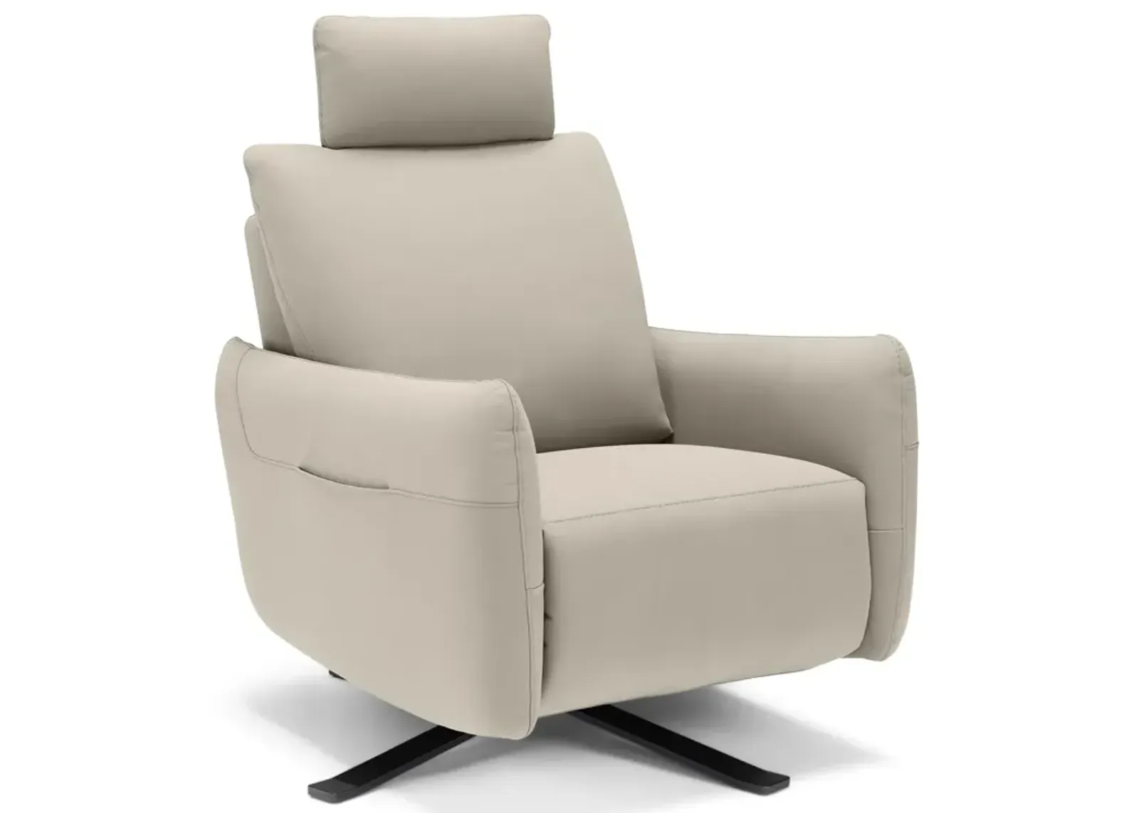 Keta Leather Power Recliner - Stone