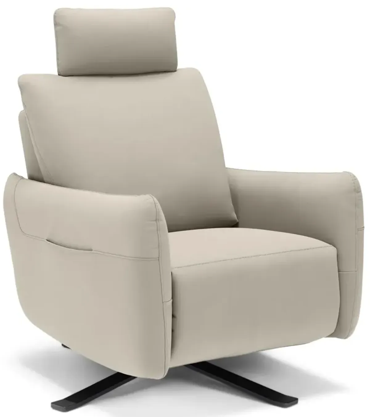 Keta Leather Power Recliner - Stone