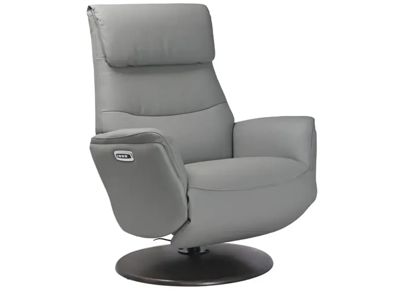 Buster Leather Zero Gravity Power Swivel Recliner - Cloud Joy