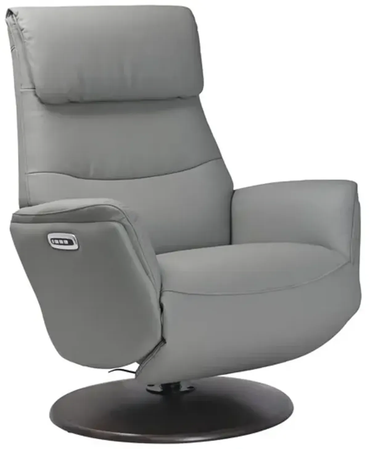 Buster Leather Zero Gravity Power Swivel Recliner - Cloud Joy