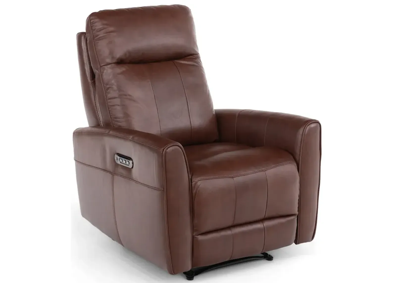 Apollo Leather Power Recliner - Chestnut