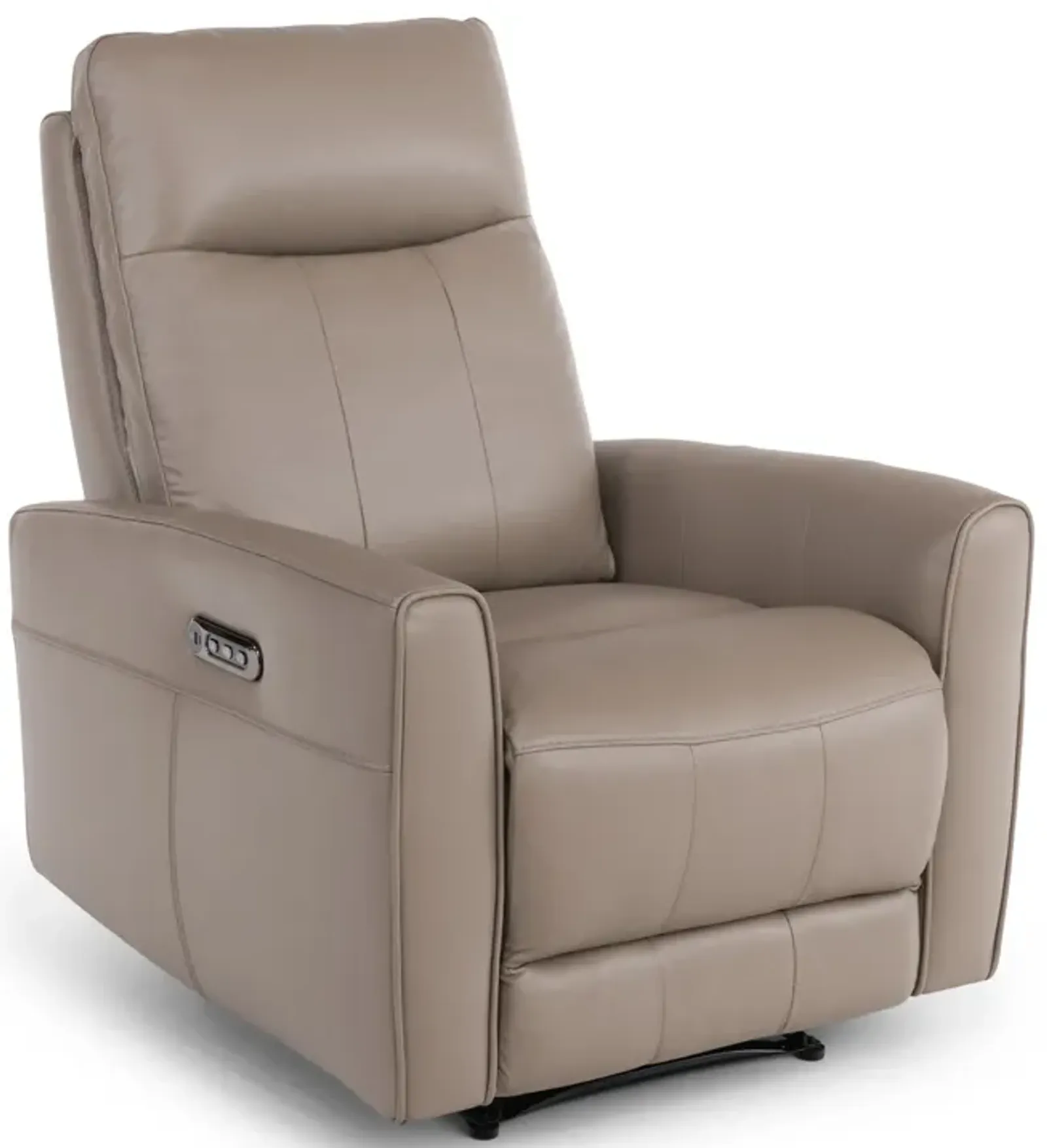 Apollo Leather Power Recliner - Greige