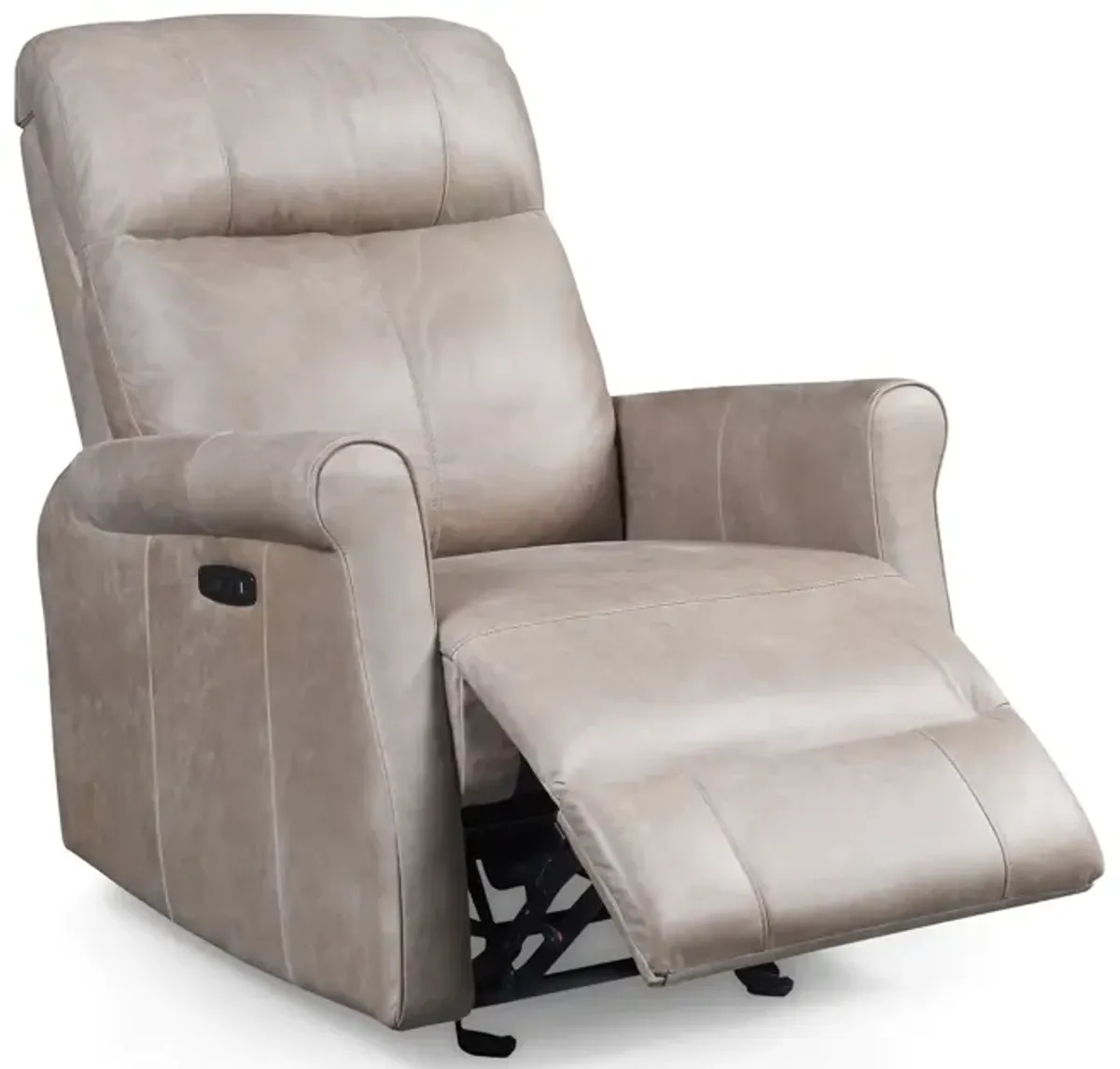 Owen Leather Power Recliner - Nude