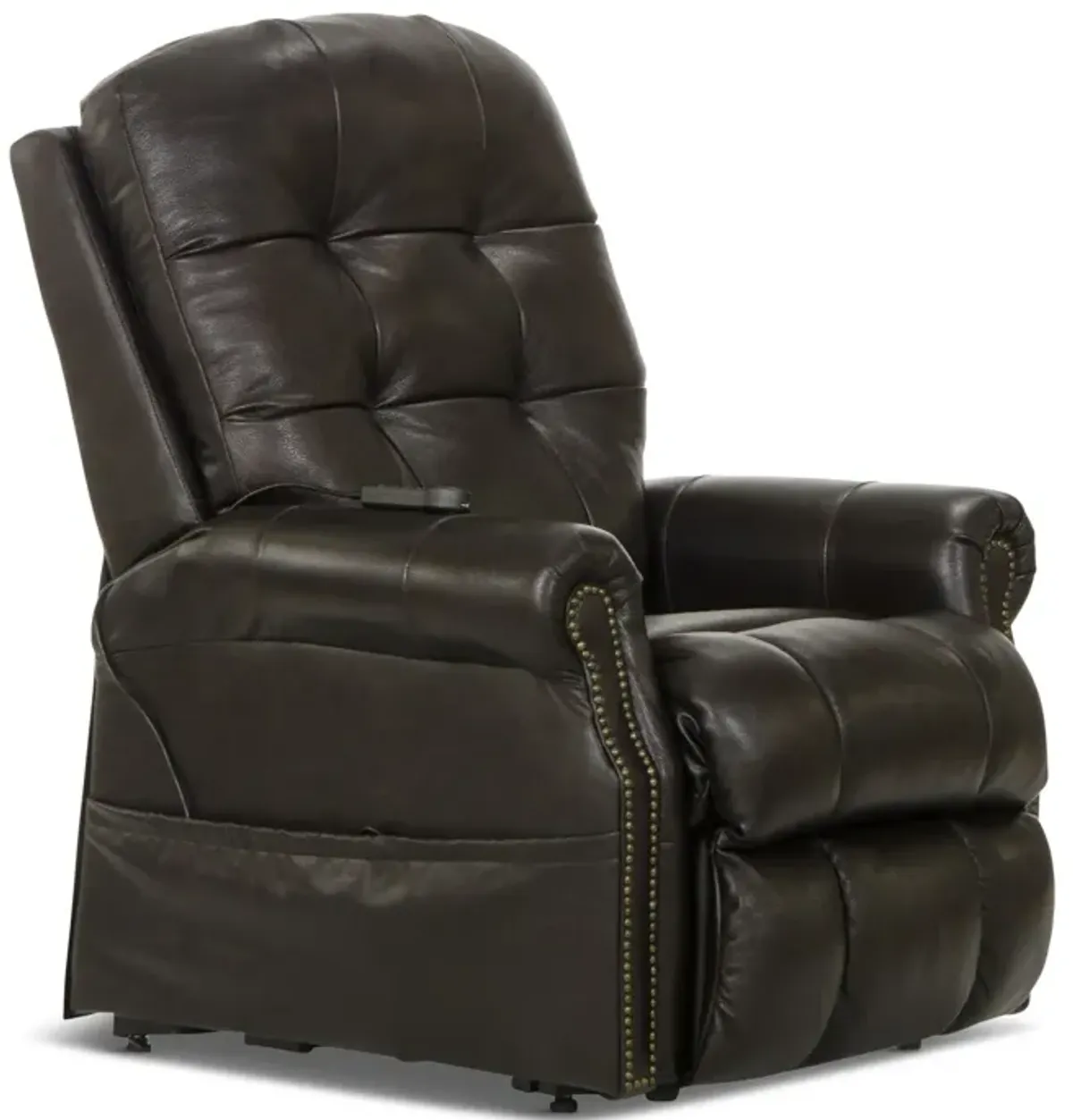 Watt Leather Power  Lay Flat  Lift Chair Recliner - Chocolate