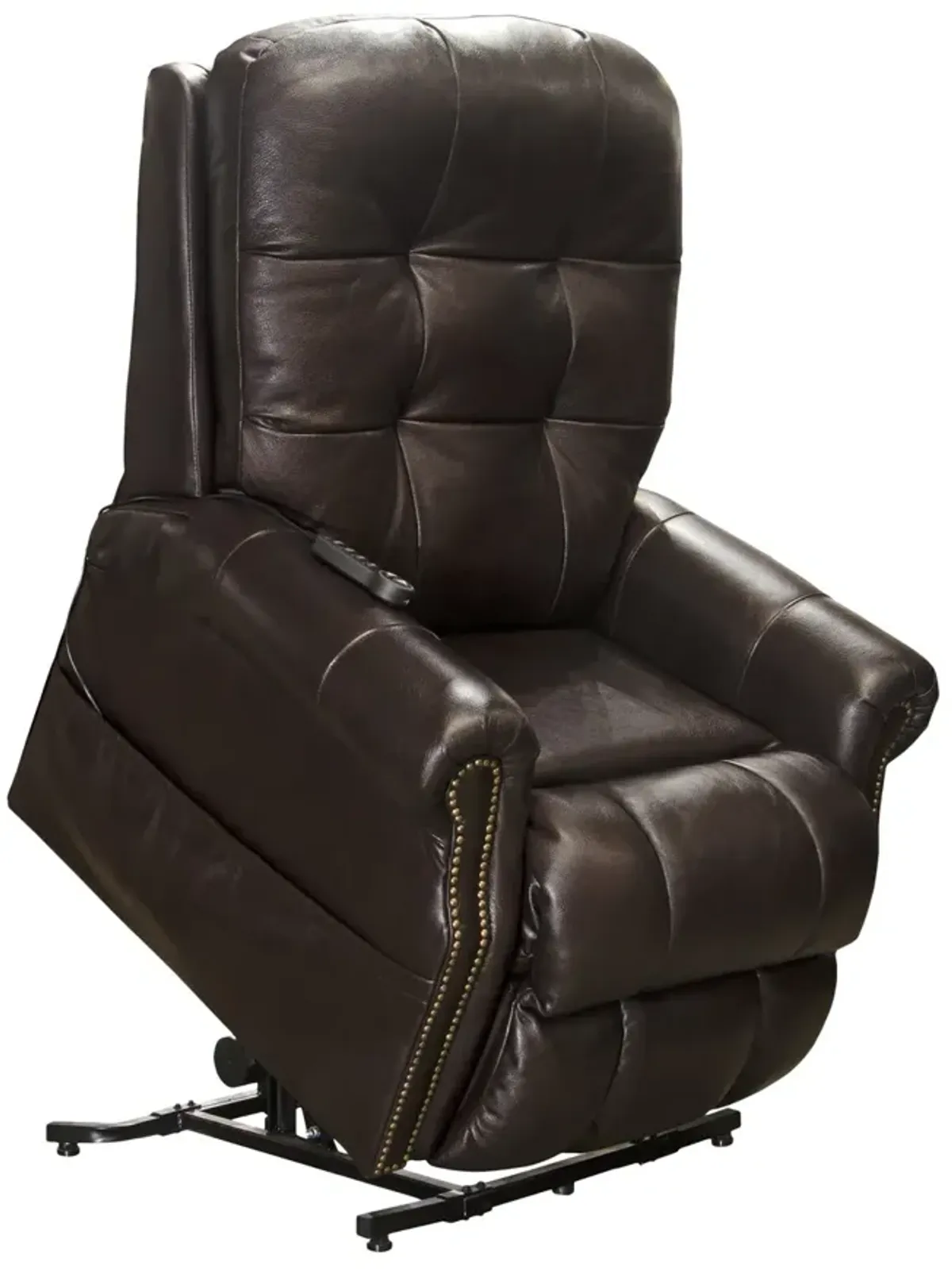 Watt Leather Power  Lay Flat  Lift Chair Recliner - Chocolate