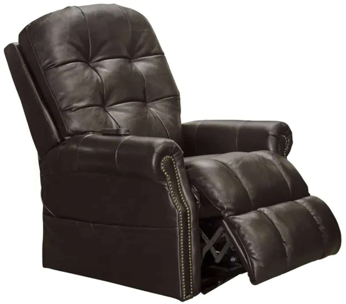 Watt Leather Power  Lay Flat  Lift Chair Recliner - Chocolate