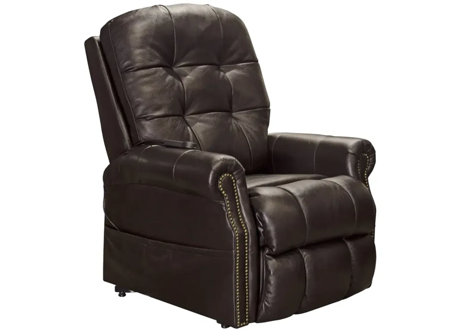 Watt Leather Power  Lay Flat  Lift Chair Recliner - Chocolate