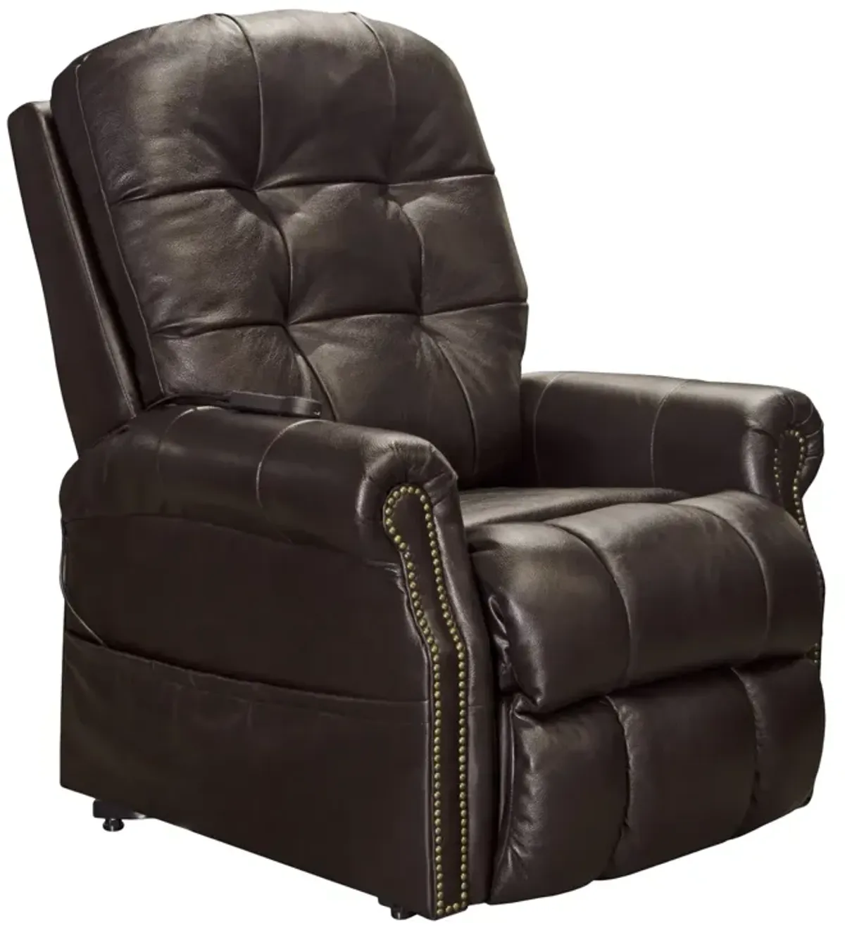 Watt Leather Power  Lay Flat  Lift Chair Recliner - Chocolate