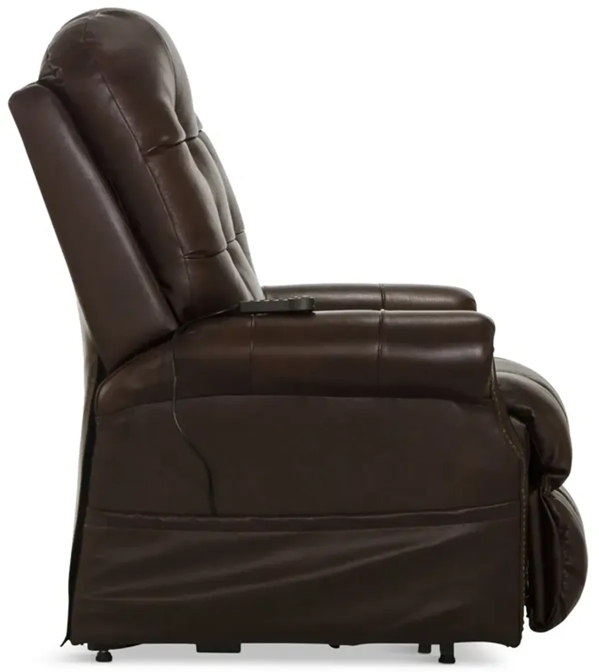 Watt Leather Power  Lay Flat  Lift Chair Recliner - Walnut