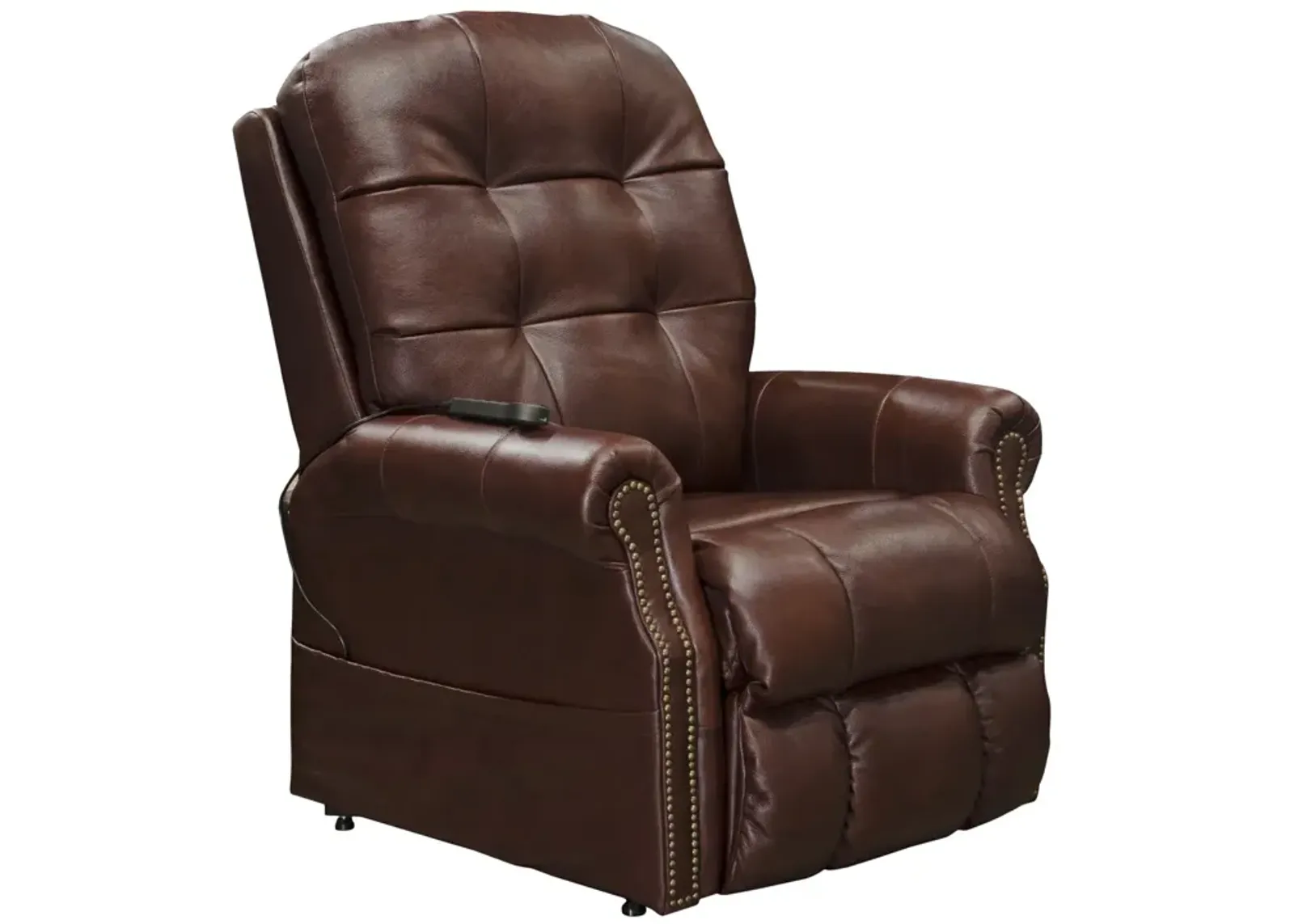 Watt Leather Power  Lay Flat  Lift Chair Recliner - Walnut