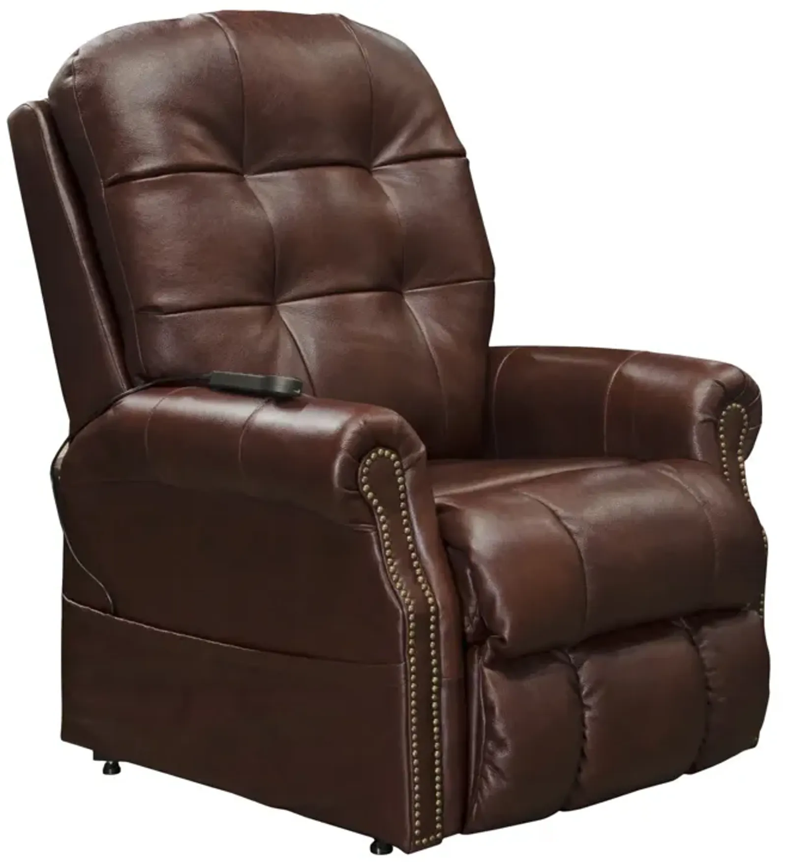 Watt Leather Power  Lay Flat  Lift Chair Recliner - Walnut