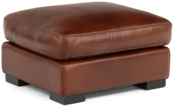 Leon Leather Ottoman