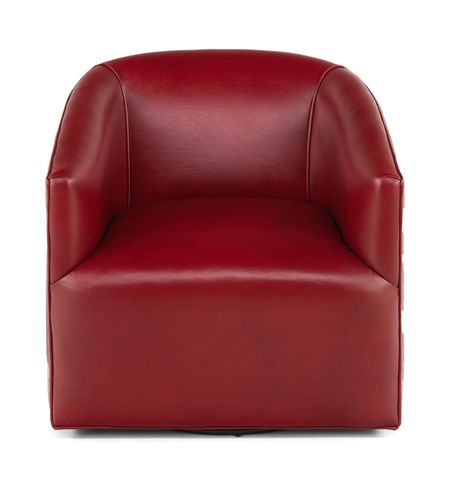 Fame Leather Swivel Chair - Hollyberry