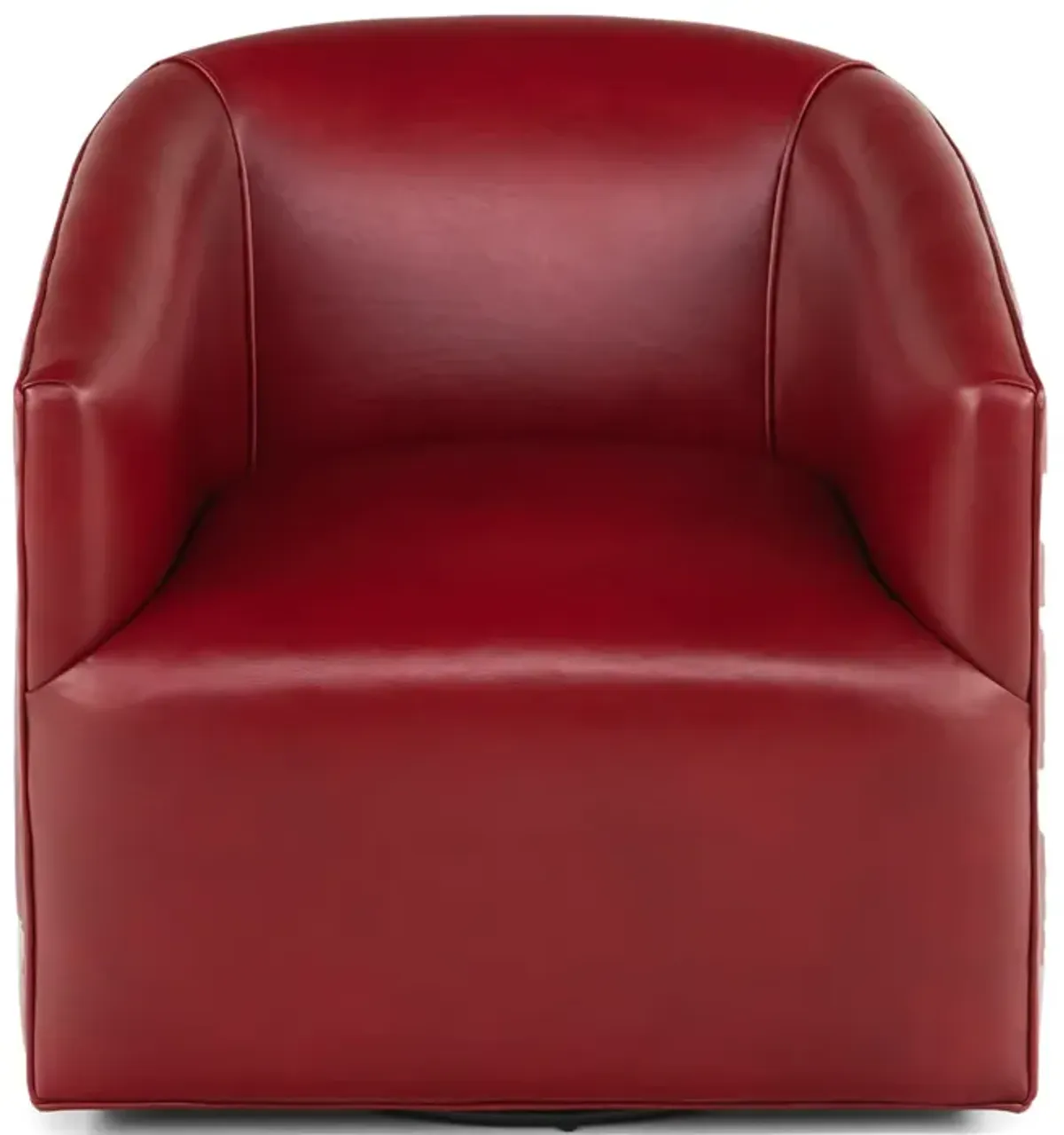 Fame Leather Swivel Chair - Hollyberry