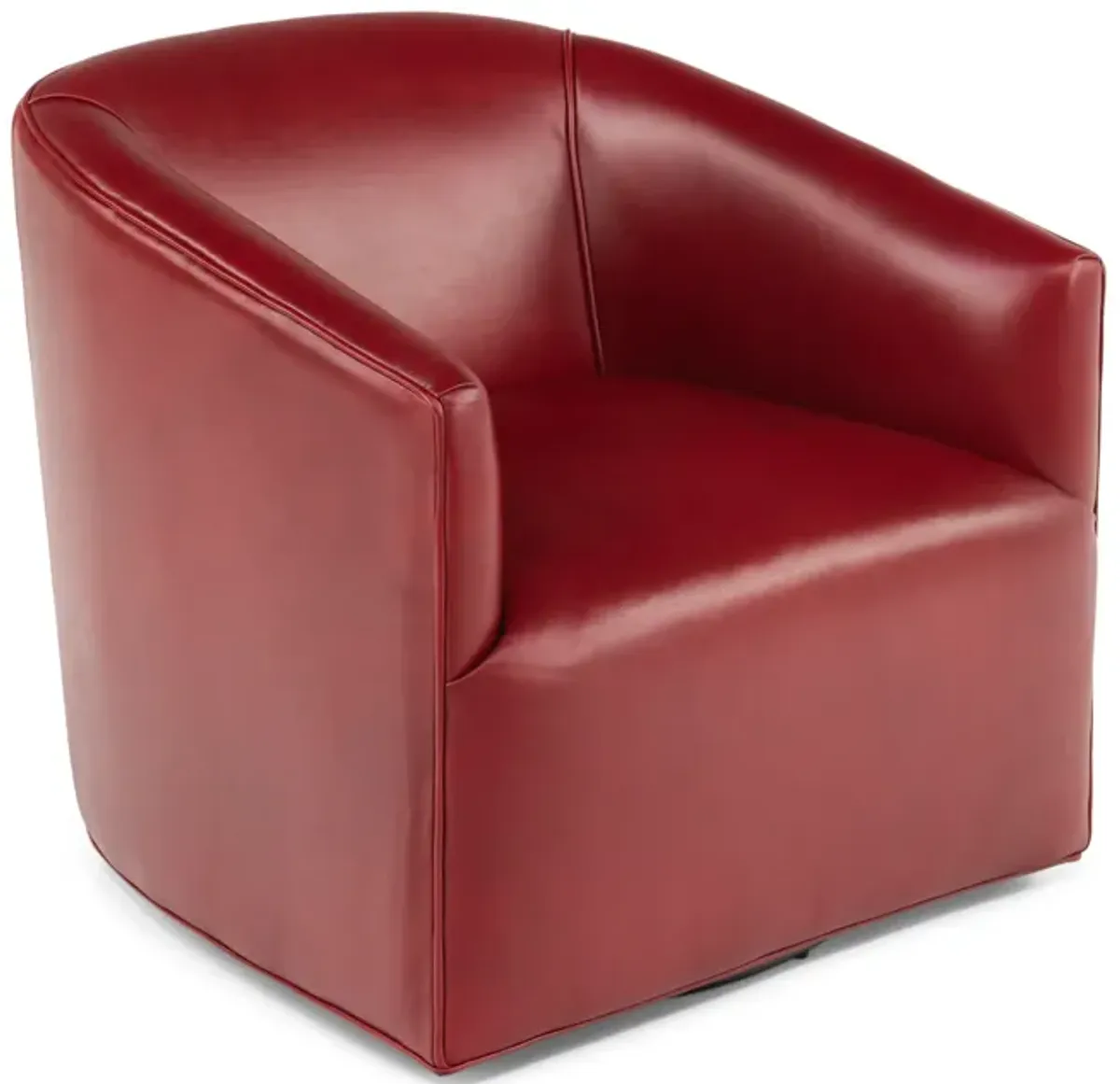 Fame Leather Swivel Chair - Hollyberry