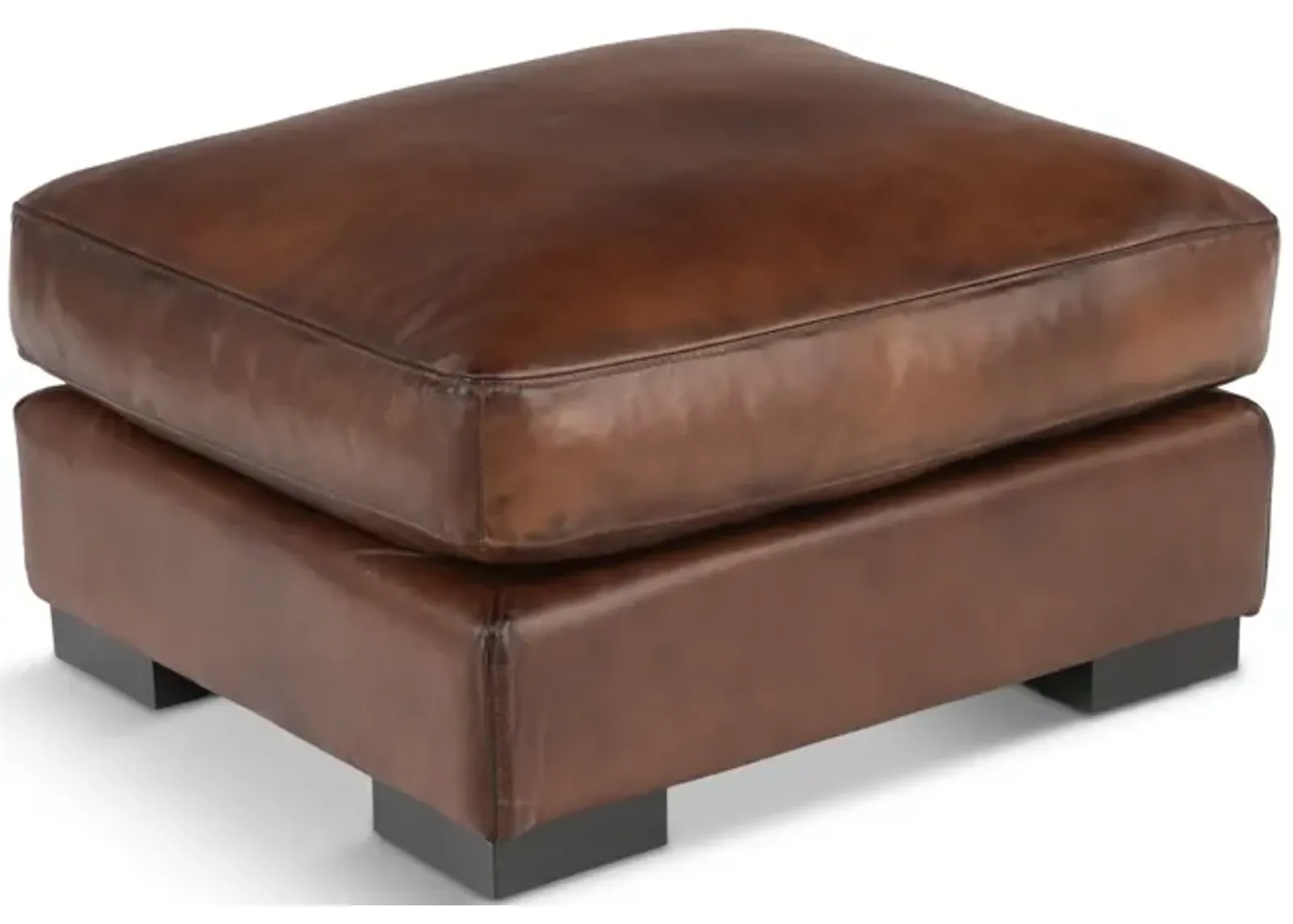 Knox Leather Ottoman