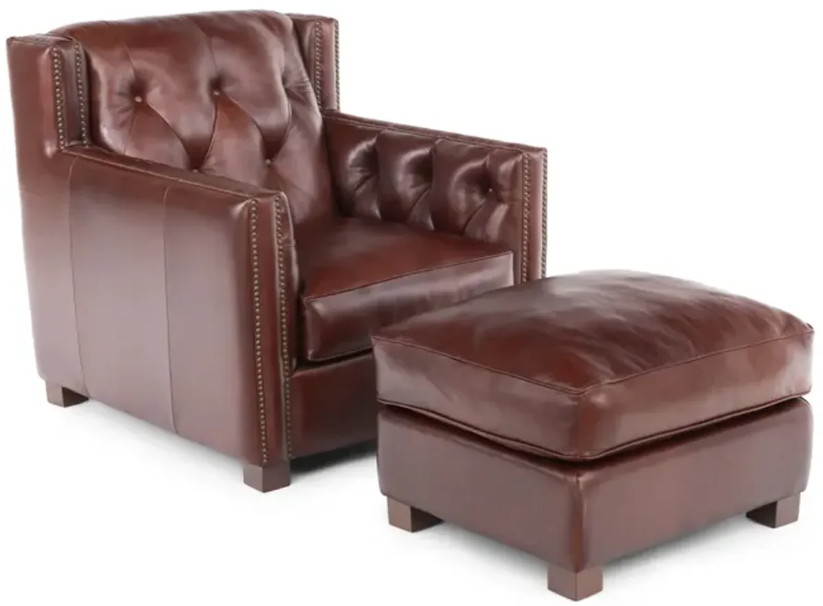 Reeves Leather Ottoman