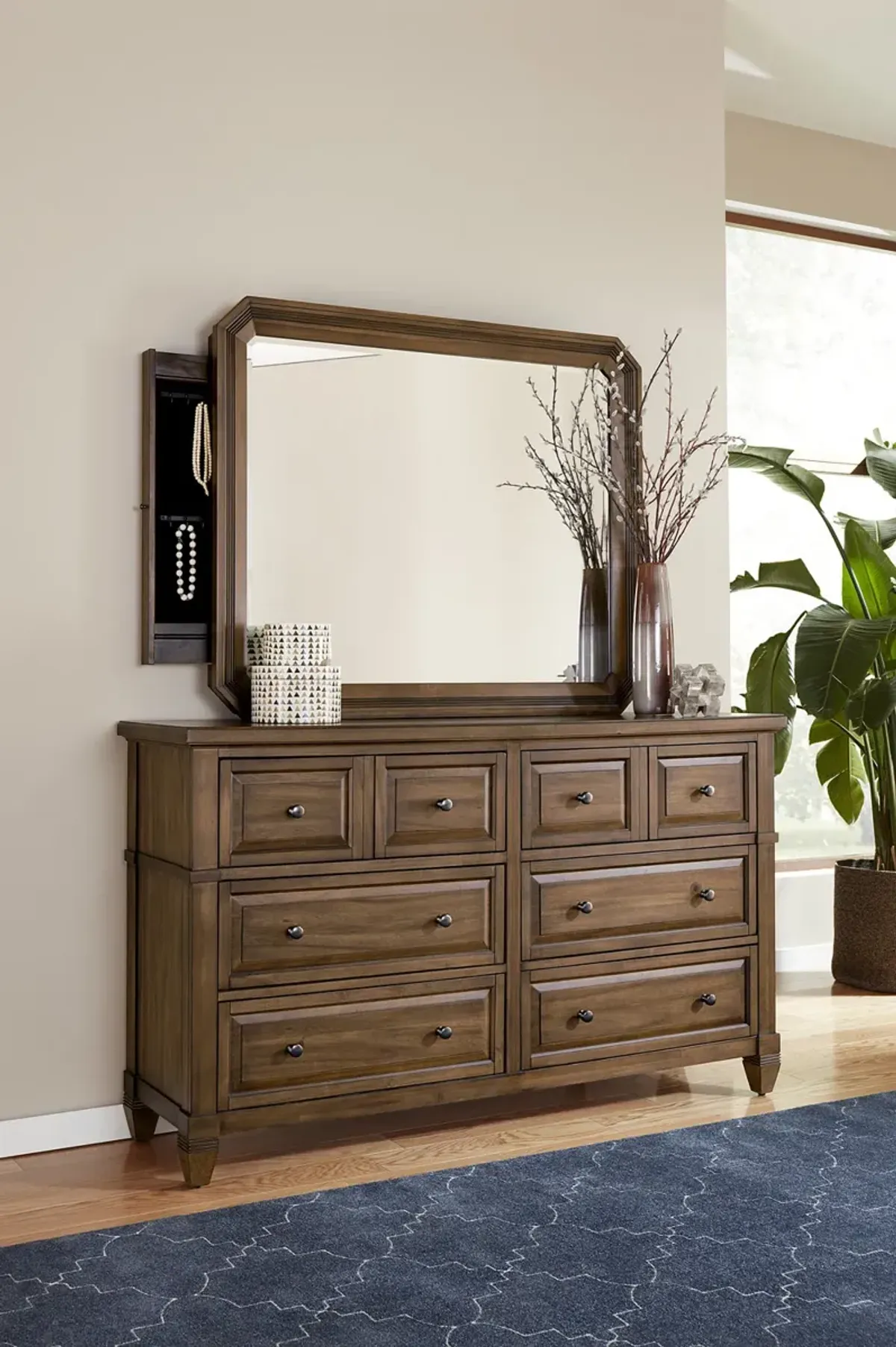 Trenton Mirror With Jewelry Storage