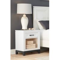 Central Park 1 Drawer Nightstand - White
