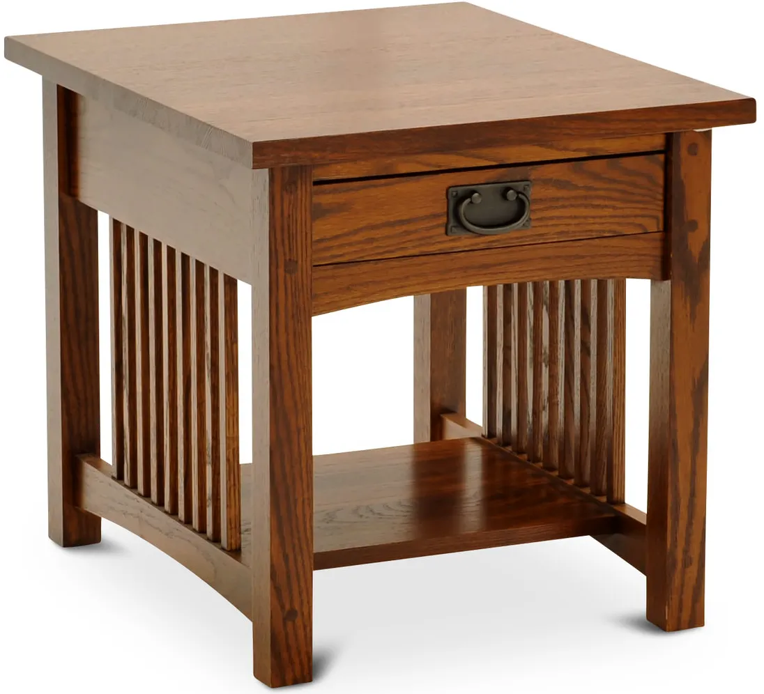 Unity Mission End Table with Drawer