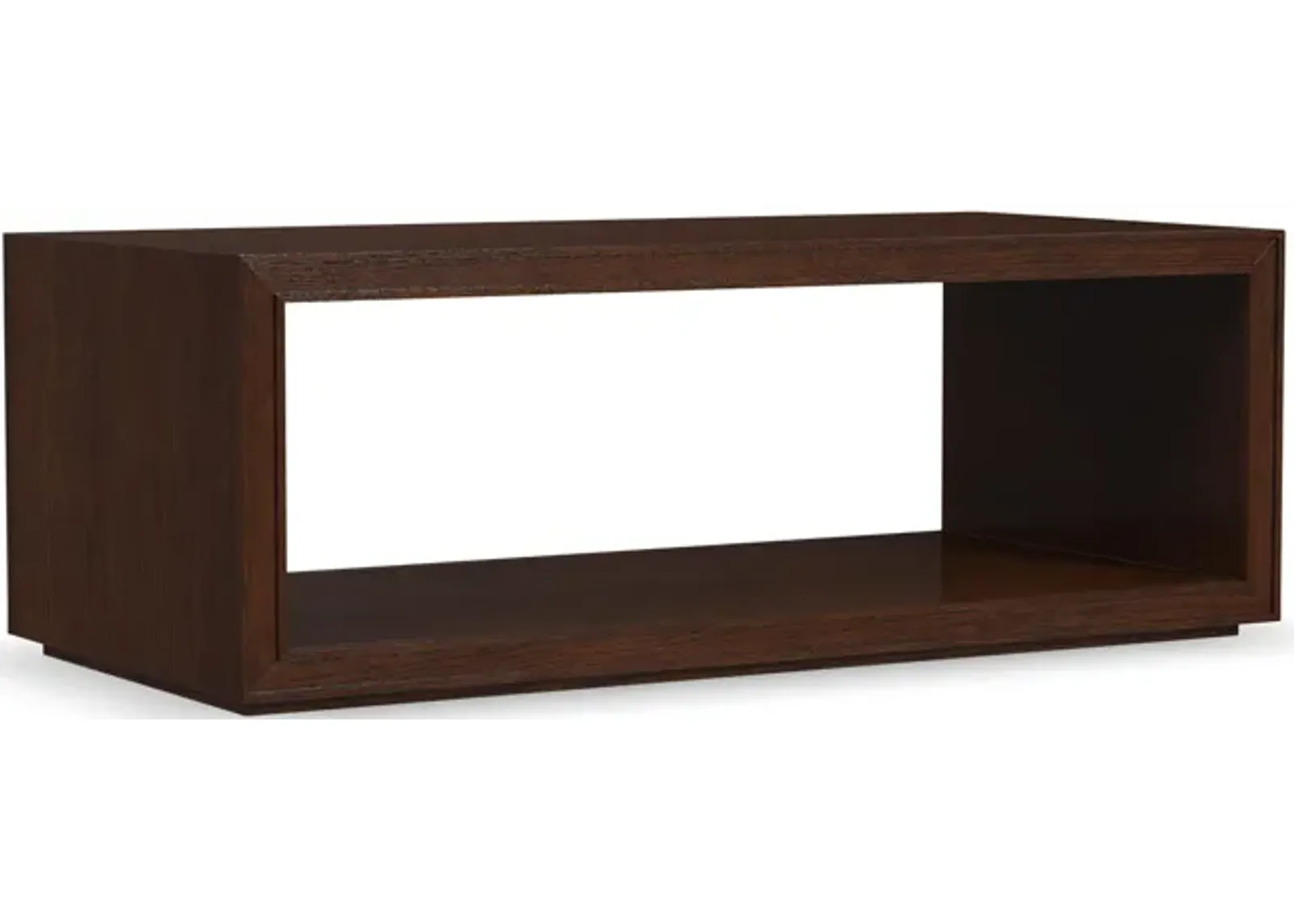 Waterfall Rectangular Coffee Table With Casters