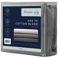 Cotton Rich Twin XL Sheet Set - Slate