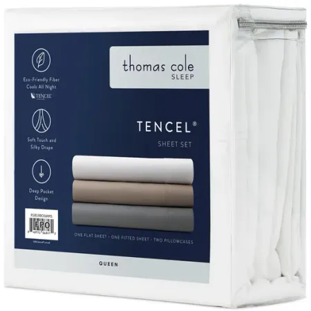 Tencel Twin XL Sheet Set - White