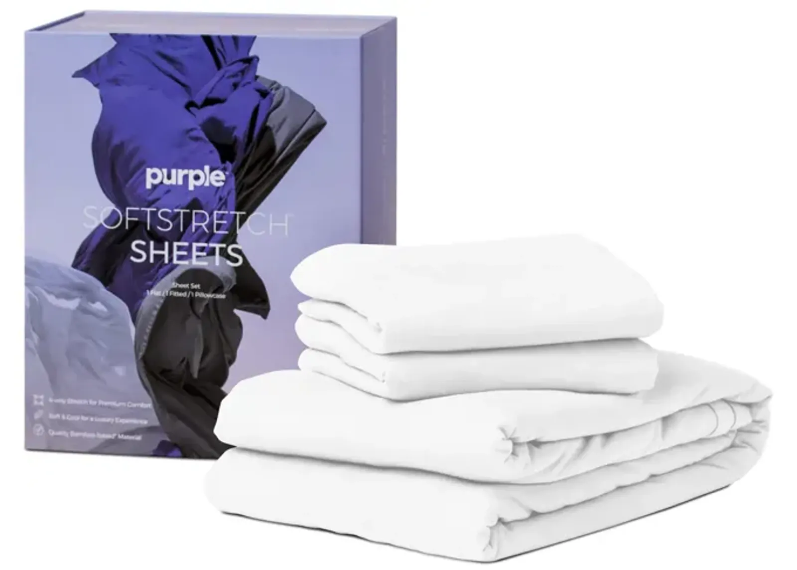 Softstretch Queen Sheets - True White