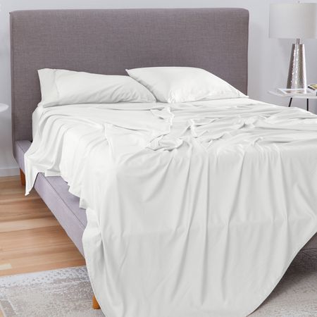 Bedgear Basic Twin Bright White Sheet Set