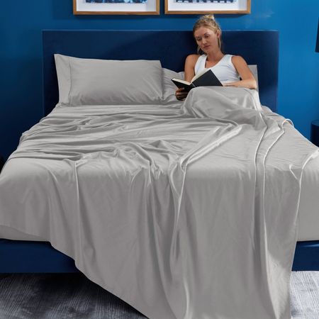 Bedgear Basic Twin Light Grey Sheet Set