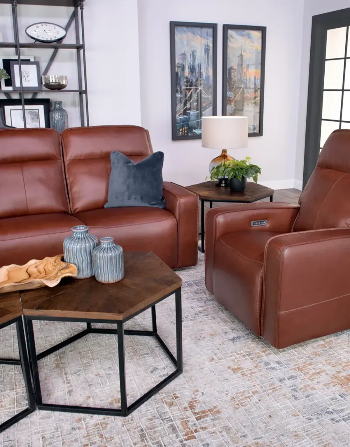 Eden Leather Power Reclining Sofa