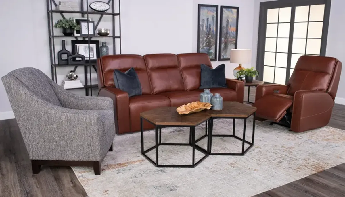 Eden Leather Power Reclining Sofa