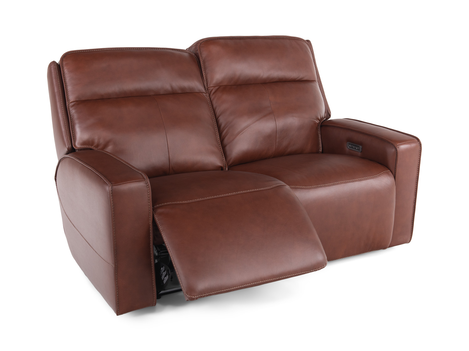 Eden Leather Power Loveseat