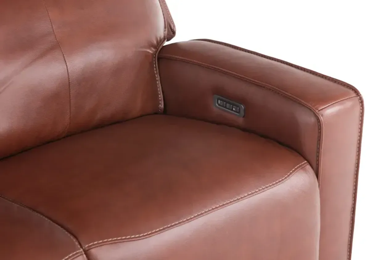 Eden Leather Power Loveseat