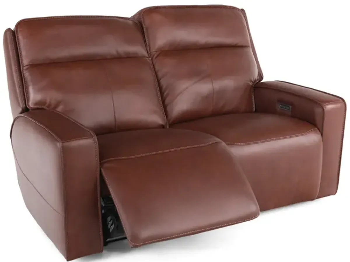 Eden Leather Power Loveseat