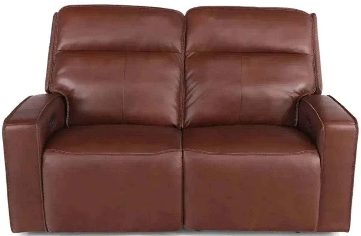 Eden Leather Power Loveseat