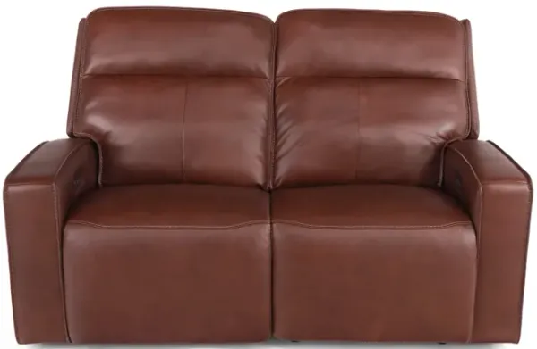 Eden Leather Power Loveseat