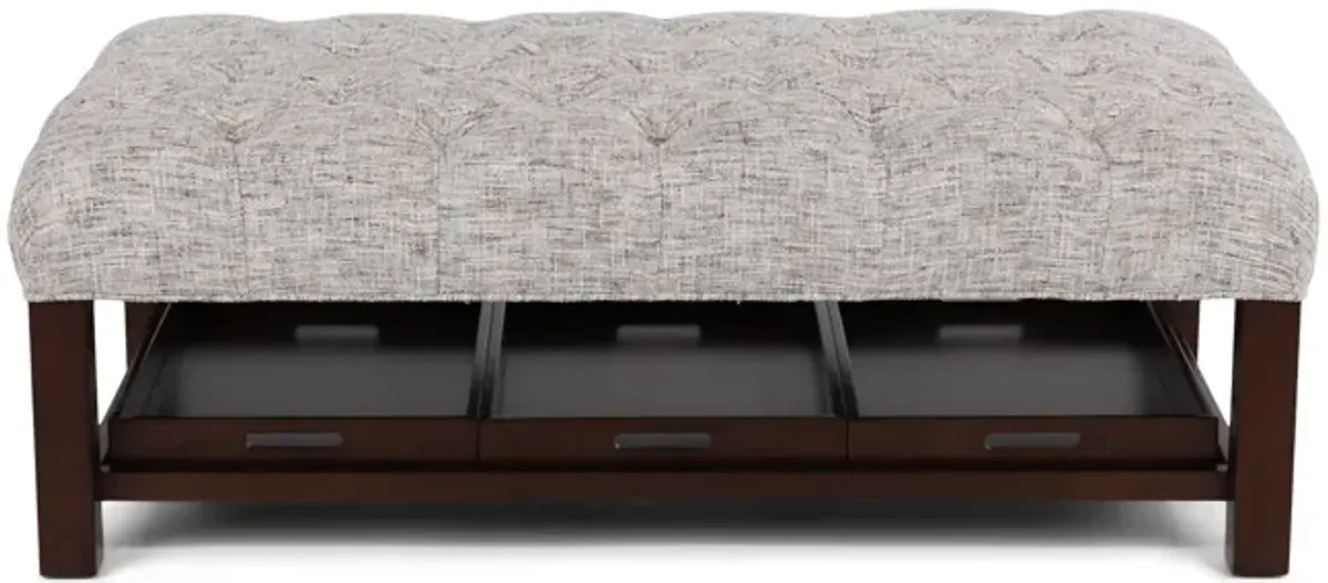 Laura Tufted Ottoman With Trays