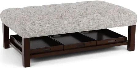 Laura Tufted Ottoman With Trays