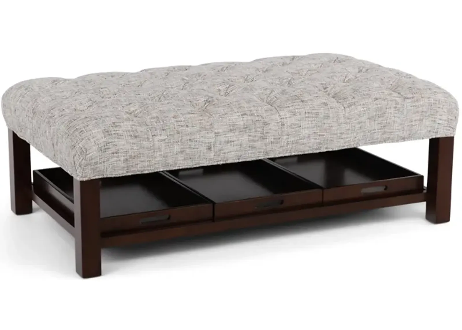 Laura Tufted Ottoman With Trays