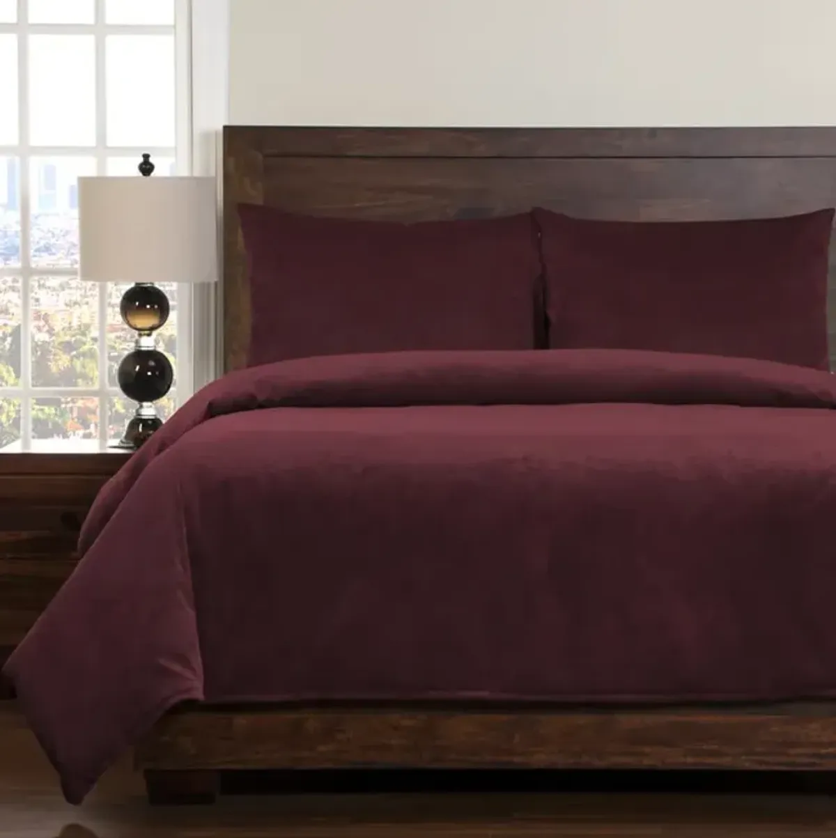 Padma Queen Duvet Set - Wine