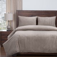 Downy Queen Duvet Set - Taupe